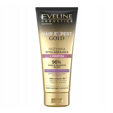 EVELINE HAIR EXPERT GOLD ODŻ/WŁ 200ML WYGŁADZAJĄCA Z KERATYNĄ