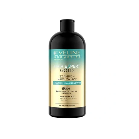 EVELINE HAIR EXPERT GOLD SZ/WŁ 400ML NAWILŻAJĄCY Z KWASEM HIALURONOWYM