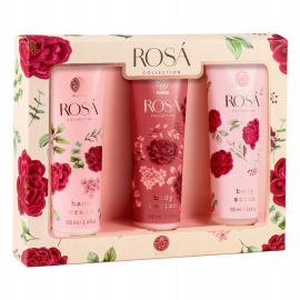 AURORA ROSA ZESTAW PREZENTOWY KOSMETYCZNY 3 ELEMENTY RÓŻA