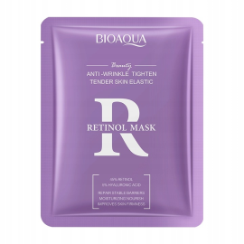 BIOAQUA MASECZKA DO TWARZY W PŁACHCIE 25G RETNOL FIOLETOWA