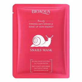 BIOAQUA MASECZKA DO TWARZY W PŁACHCIE 25G SNAIL CZERWONA
