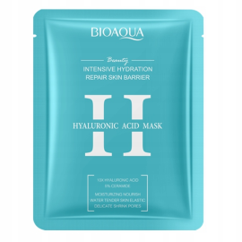 BIOAQUA MASECZKA DO TWARZY W PŁACHCIE 25G HYALURON NIEBIESKA