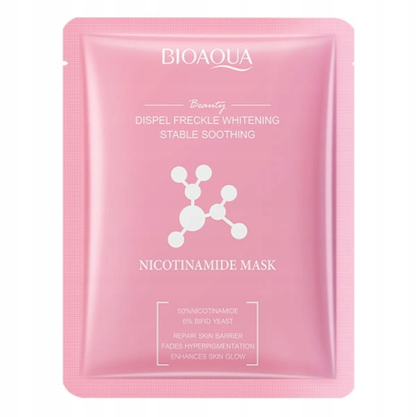 BIOAQUA MASECZKA DO TWARZY W PŁACHCIE 25G NIACYNAMID-PINK