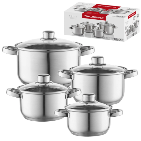 FLORINA GARNKI NIERDZEWNE POLPO KPL. 8EL.