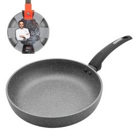 FLORINA PATELNIA ALUMINIOWA GŁĘBOKA LAVA STONE 26CM SZARA MG