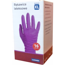 RĘKAWICZKI NITRYLOWE FIOLETOWE 16 SZT. XL