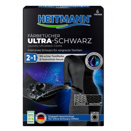 HEITMANN CHUSTECZKI PRZYWRACAJĄCE CZERŃ W UBRANIACH 6SZTUK