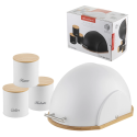 FLORINA HELMET ZESTAW 4 ELEMENTOWY CHLEBAK 37X26X22CM W ZESTAWIE Z 3 POJEMNIKAMI NA ARTYKUŁY SYPKIE BIAŁY