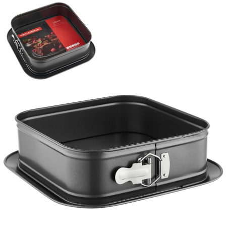 FLORINA BLACHA KWADRATOWA Z KLAMRĄ I TALERZ LIKORIS 24X24X8CM