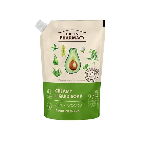 GREEN PHARMACY MYD/PŁ ZAPAS 460ML ALOES, AWOKADO