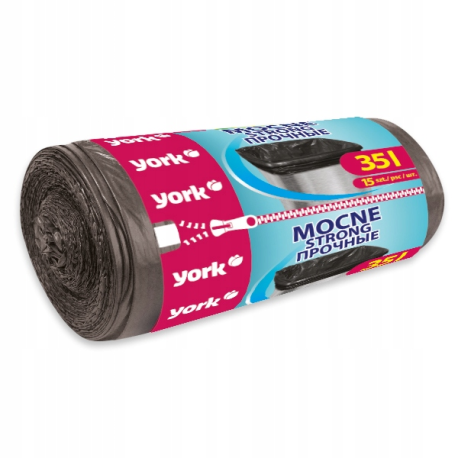 YORK WORKI NA ŚMIECI 15SZT 35L MOCNE