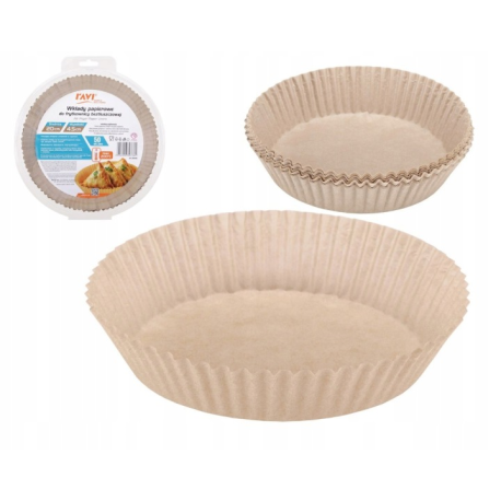 RAVI WKŁADY DO FRYTKOWNICY BEZTŁUSZCZOWEJ OKRĄGŁE FI 20 CM, 50 SZT. 30336