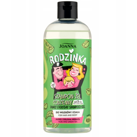 JOANNA RODZINKA SZ/WŁ 400ML 2W1 ALOES