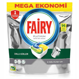 FAIRY PLATINIUM ALL IN ONE TABLETKI DO ZMYWARKI 96SZTUK CYTRYNA