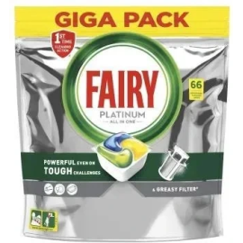FAIRY TABLETKI DO ZMYWARKI 66SZTUK PLATINUM LEMON