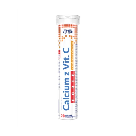 VITTER BLUE CALCIUM Z VIT. C *20TABL. MUS. POMARAŃCZ
