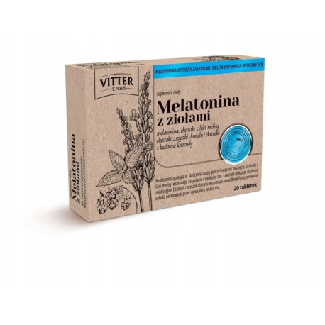 VITTER HERBS MELATONINA Z ZIOŁAMI 20 TABLETEK