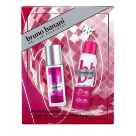 BRUNO BANANI ZESTAW PREZENTOWY KOSMETYCZNY DLA KOBIET PURE DEZODORANT PERFUMOWANY75ML DEZODORANT W SPRAYU150ML
