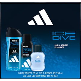 ADIDAS ZESTAW PREZENTOWY KOSMETYCZNY DLA MĘŻCZYZN ICE DIVE 3KOSMETYKI